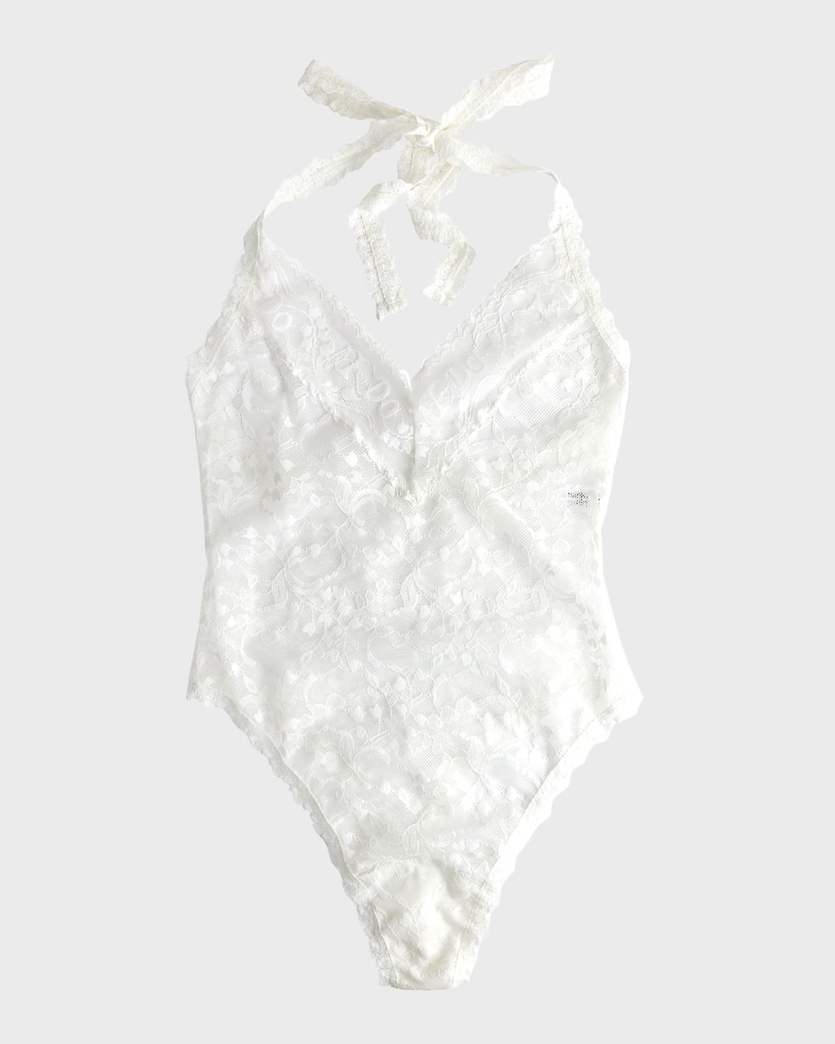 Hanky Panky I Do Scalloped Shimmer Lace Bodysuit