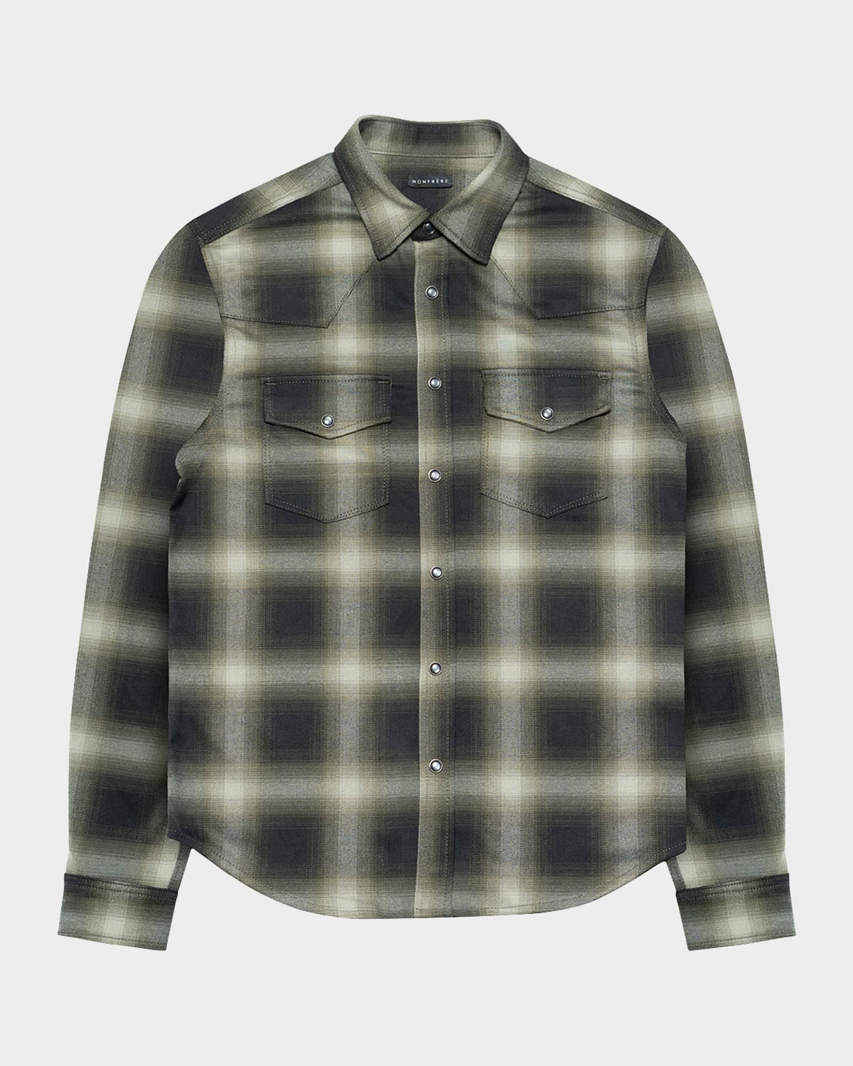 monfrere Men's Eastwood Plaid Snap-Front Western Shirt