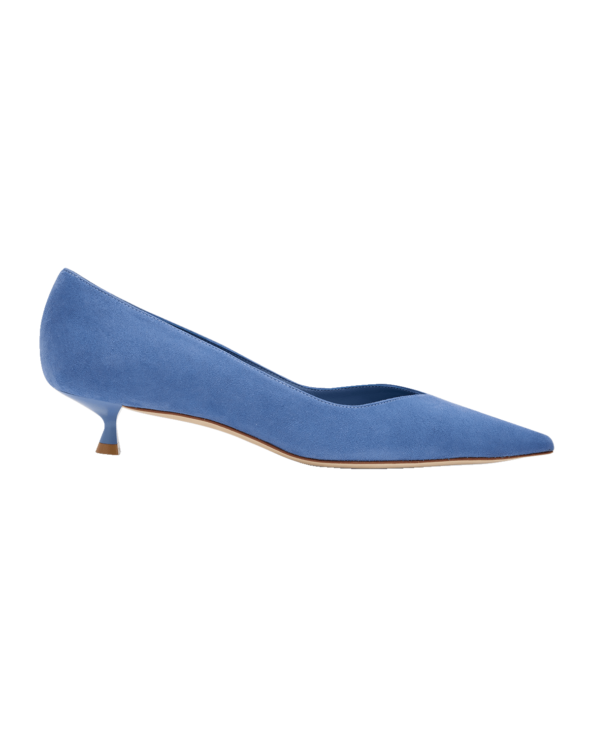 Stuart Weitzman Eva Suede Kitten-Heel Pumps