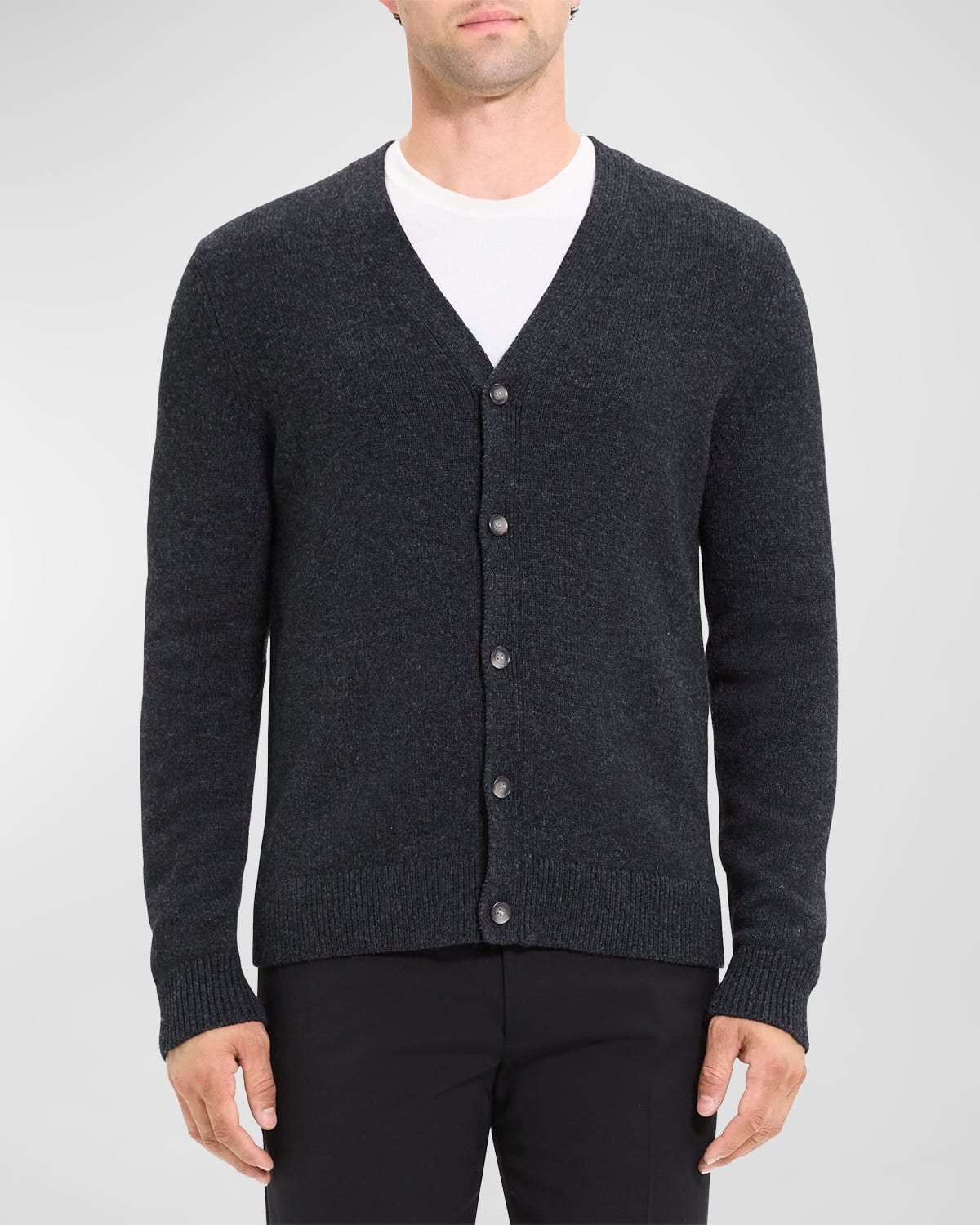 Theory Men's V-Neck Cardigan in Dane Wool