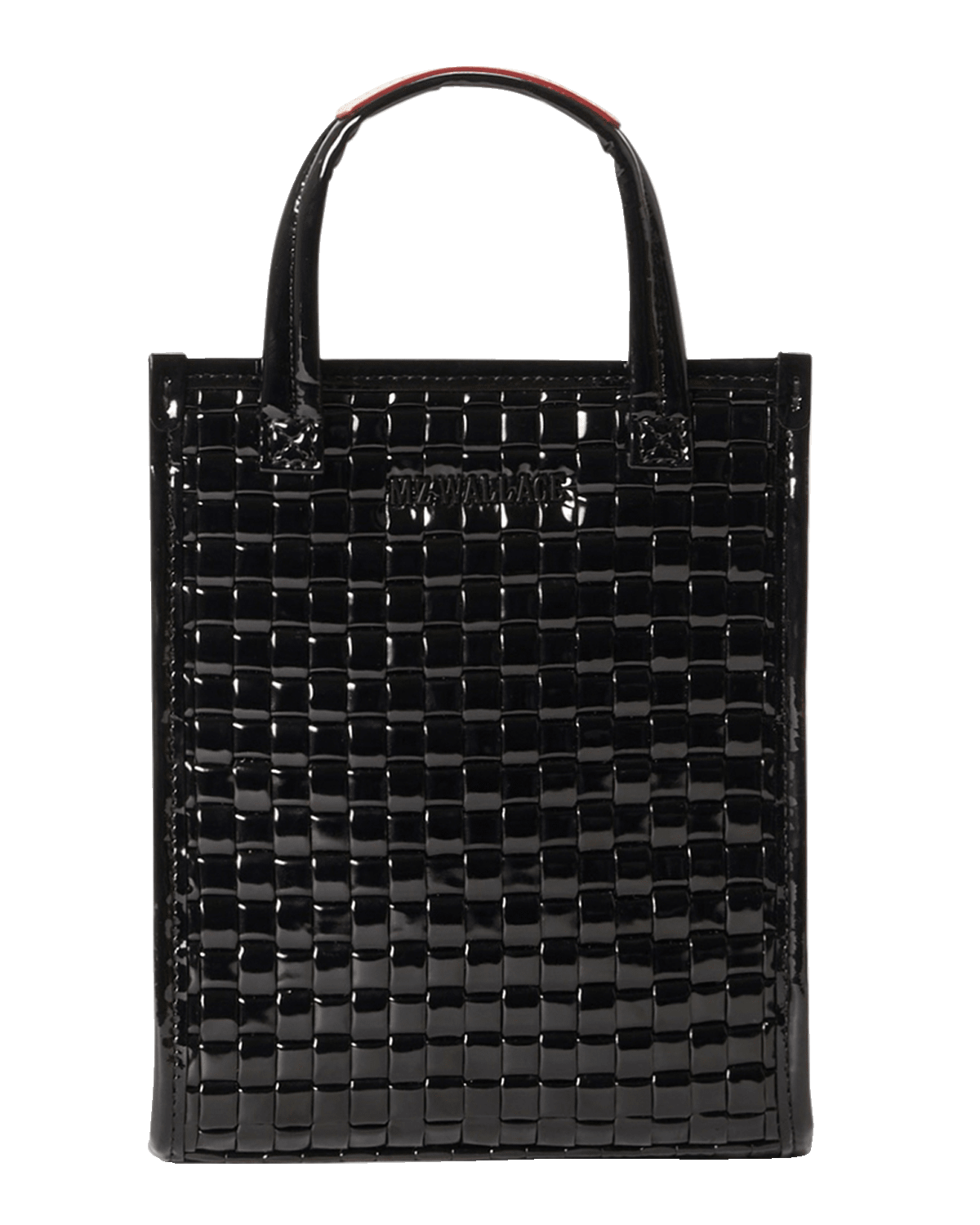 MZ WALLACE Micro Woven Patent Box Tote Bag