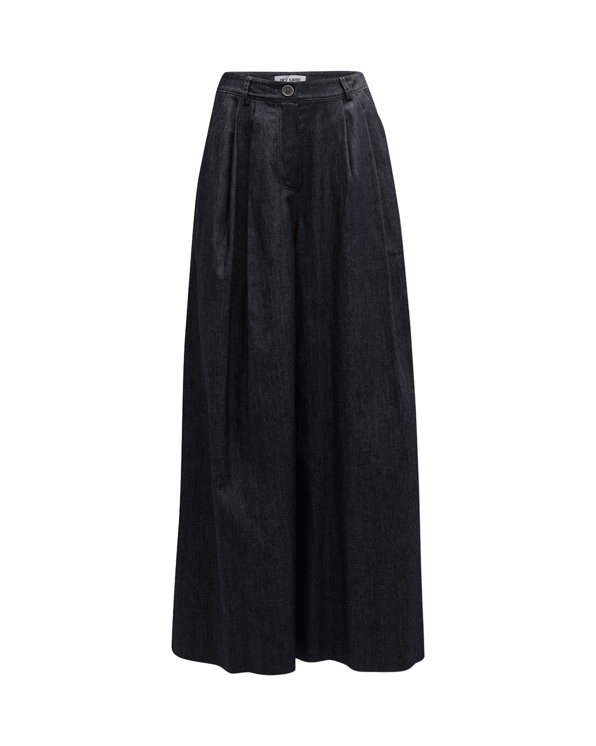 Dice Kayek High-Rise Double-Pleated Flare Wide-Leg Pants