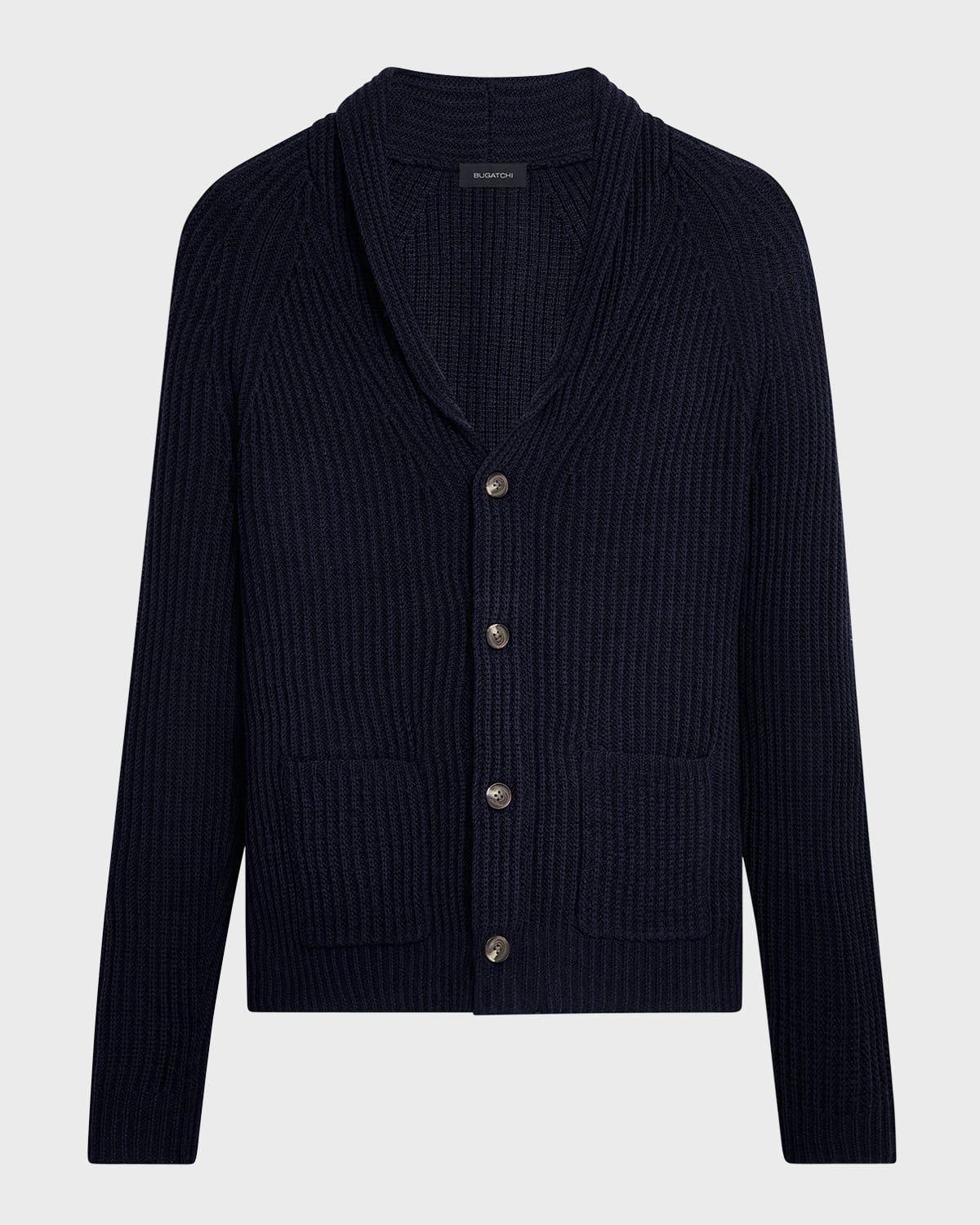 Bugatchi Men's Ribbed Shawl Cardigan Sweater