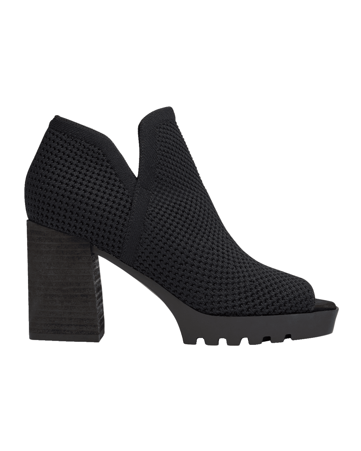 Eileen Fisher Collin Knit Block-Heel Booties