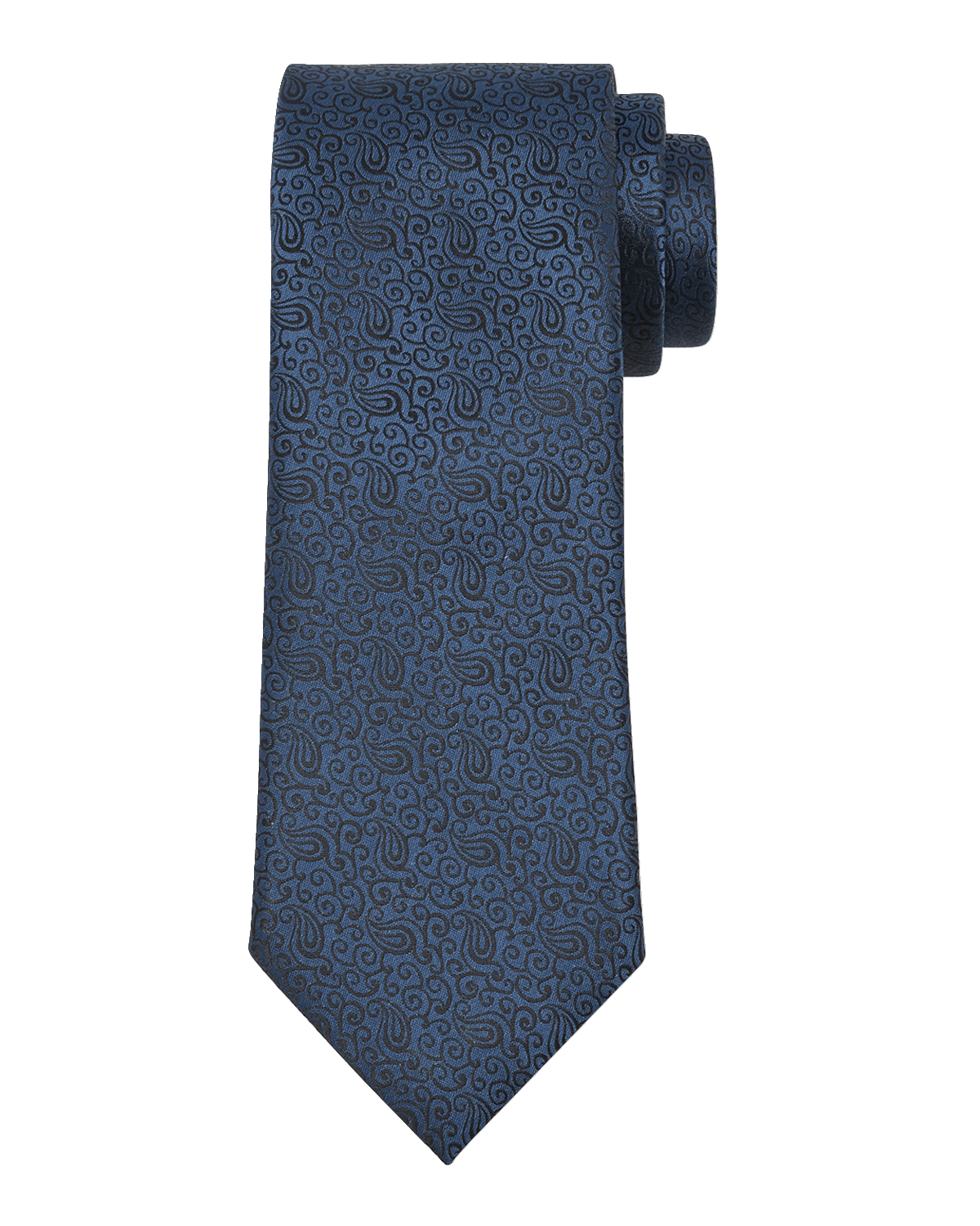 ZEGNA Men's 100 Fili Silk Paisley Jacquard Tie