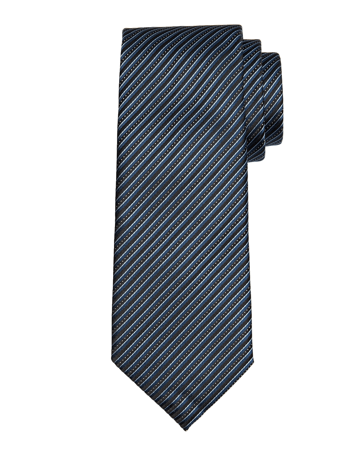ZEGNA Men's Cento Fili Mulberry Silk Stripe Tie