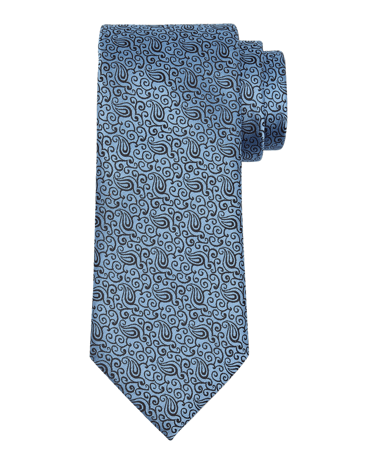 ZEGNA Men's 100 Fili Silk Paisley Jacquard Tie