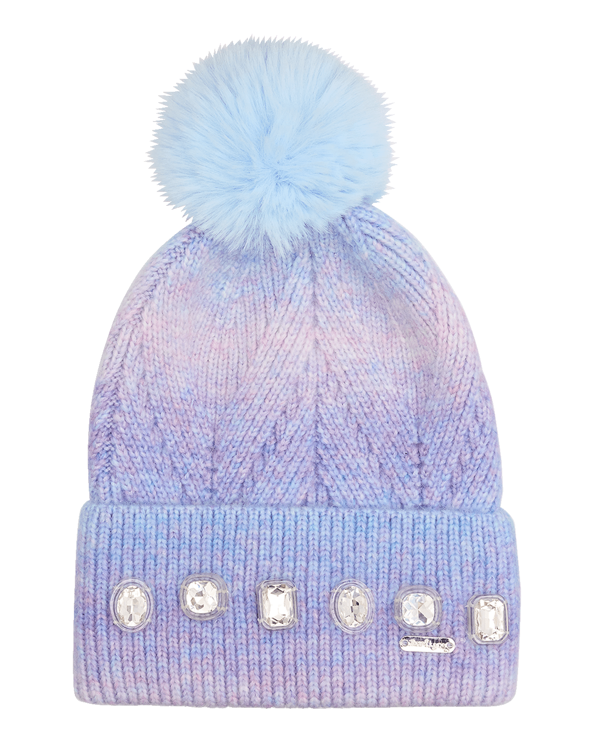 Bari Lynn Girl's Ombre Beanie W/ Gem Stones
