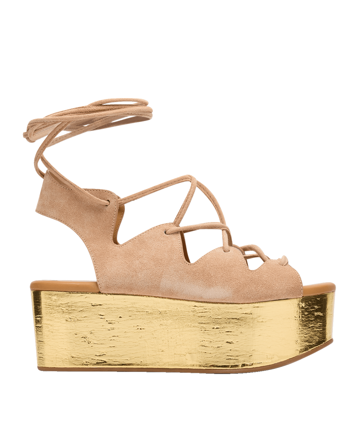See by Chloe Liana Suede Lace-Up Flatform Sandals