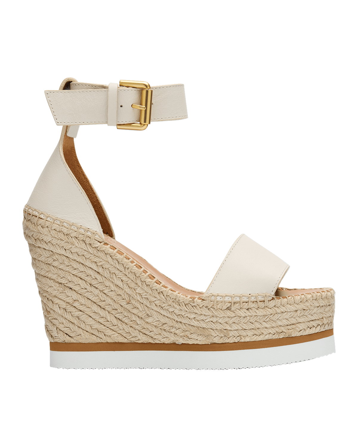 See by Chloe Glyn Leather Wedge Espadrille Sandals