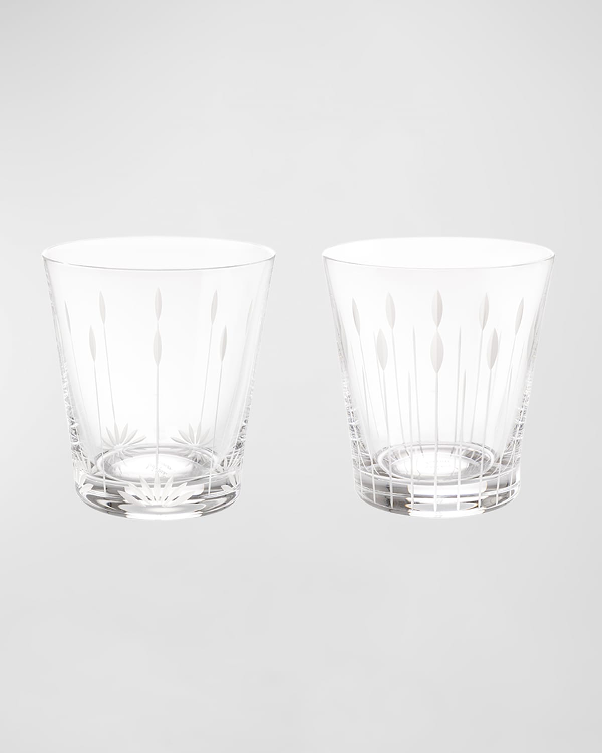 Lalique Lotus Blossoms and Buds Tumblers, Set of 2