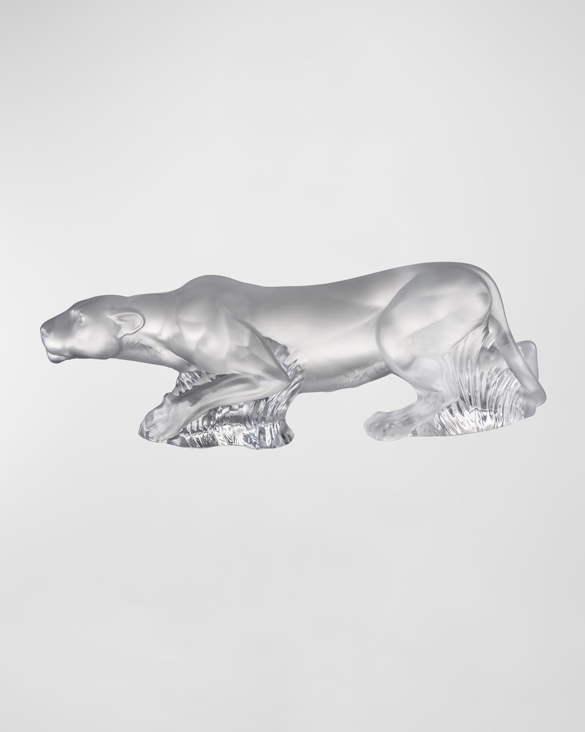 Lalique Timbavati Lion Sculpture, Clear