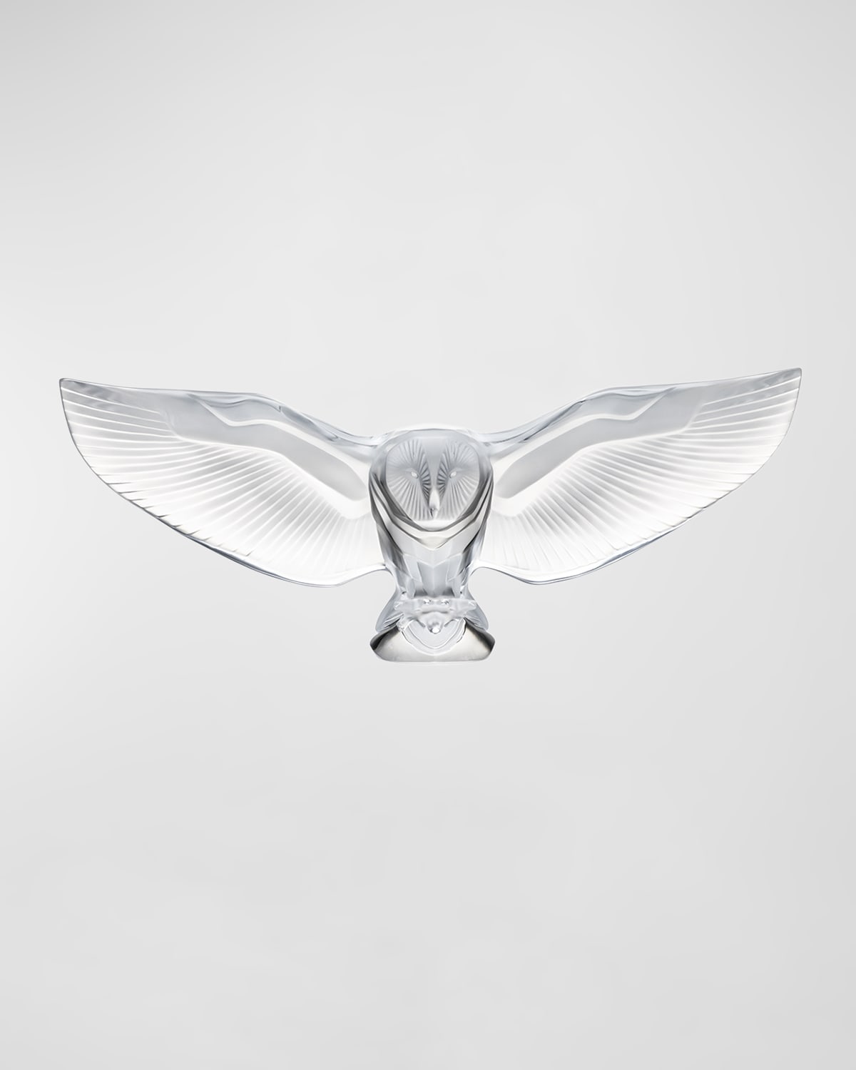 Lalique Barn Owl Sculpture, Clear