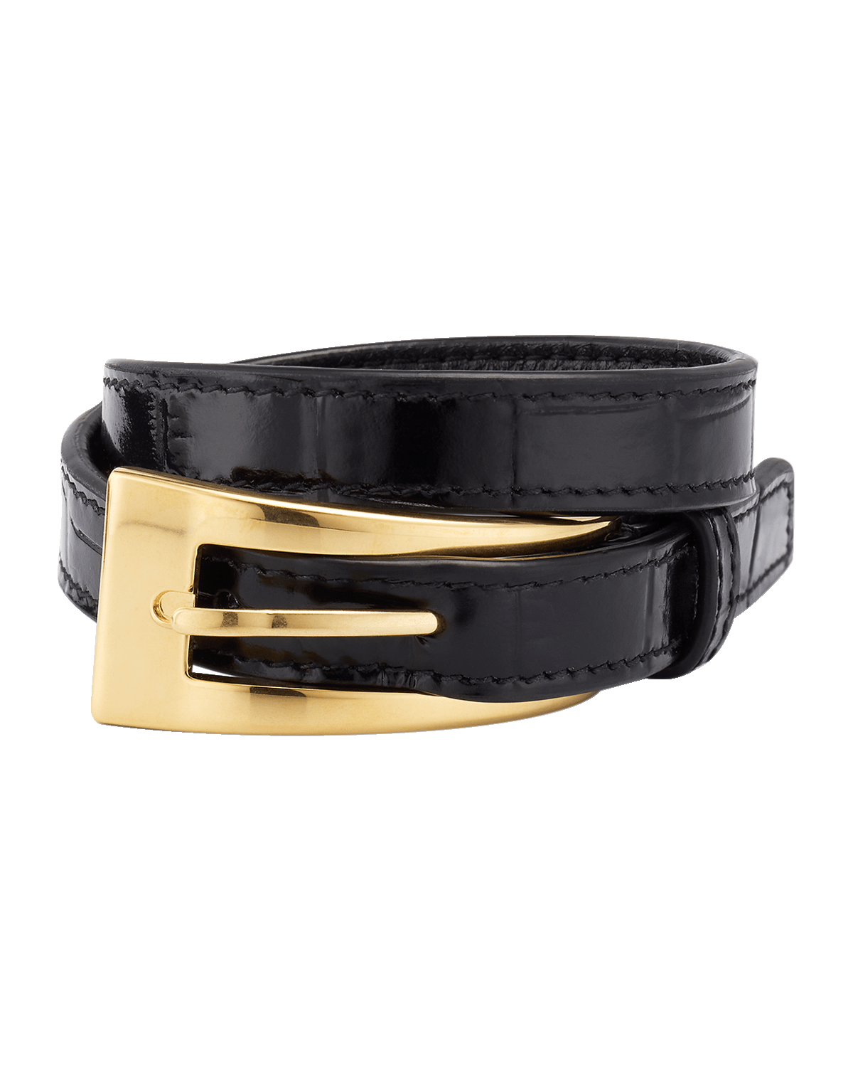 Saint Laurent Buckle Belt Double Wrap Bracelet