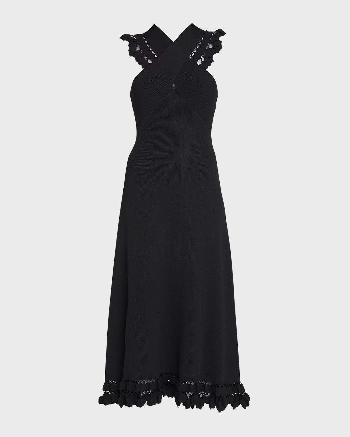 Ulla Johnson Fiora Sleeveless Embellished Knit Midi Dress