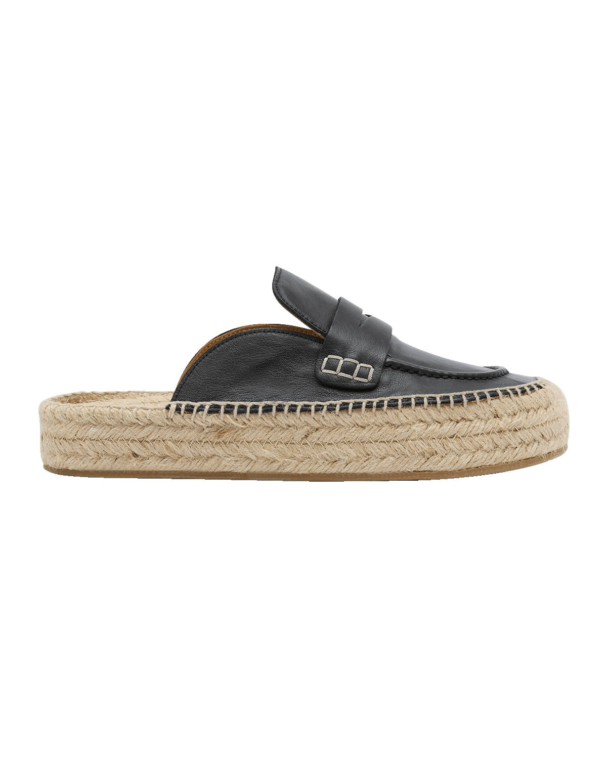 JW Anderson Leather Penny Loafer Espadrille Mules