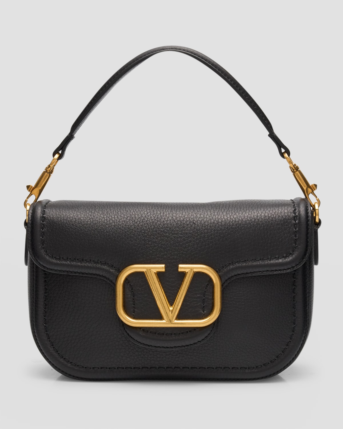 Valentino Garavani Loco VLOGO Flap Leather Shoulder Bag