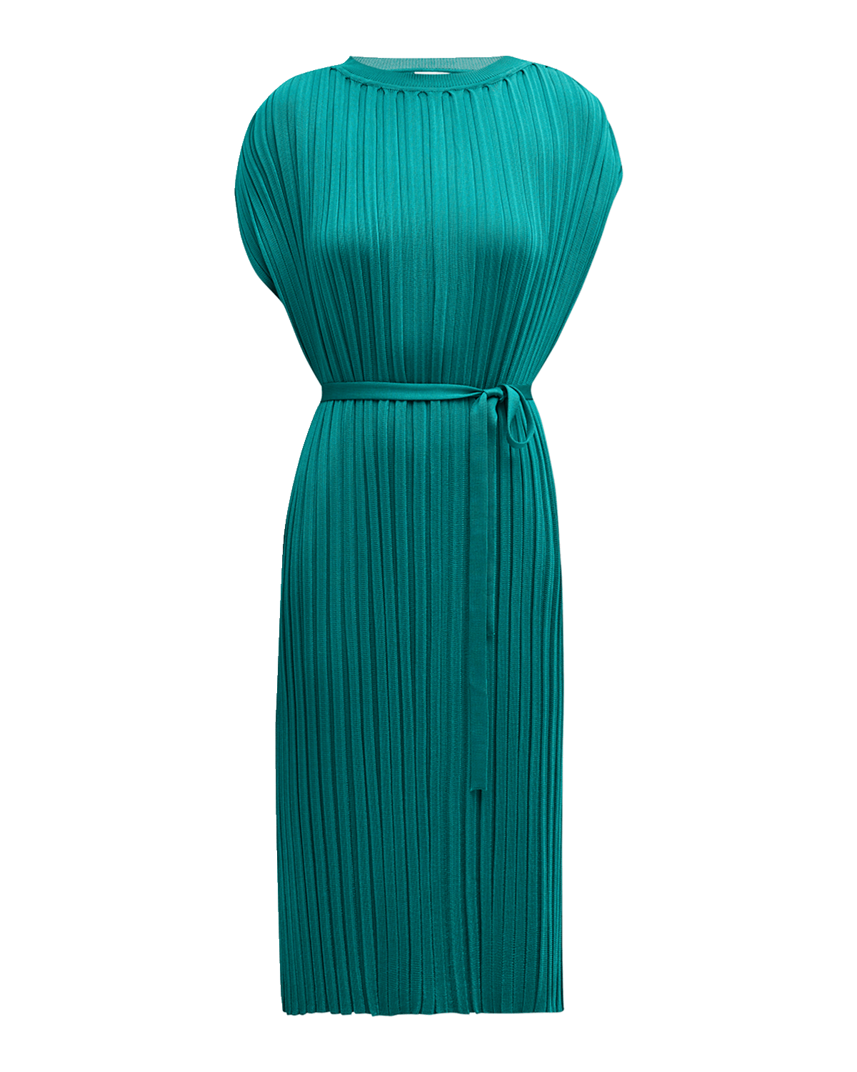 TSE Cashmere Ribbed Cap-Sleeve Midi Dress