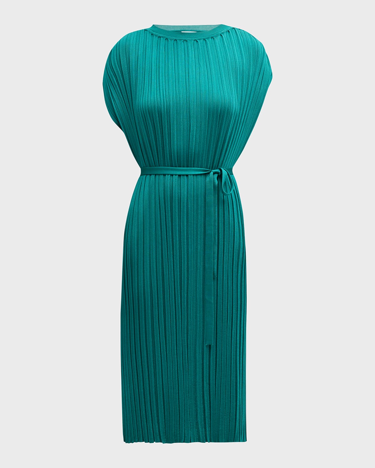 TSE Cashmere Ribbed Cap-Sleeve Midi Dress