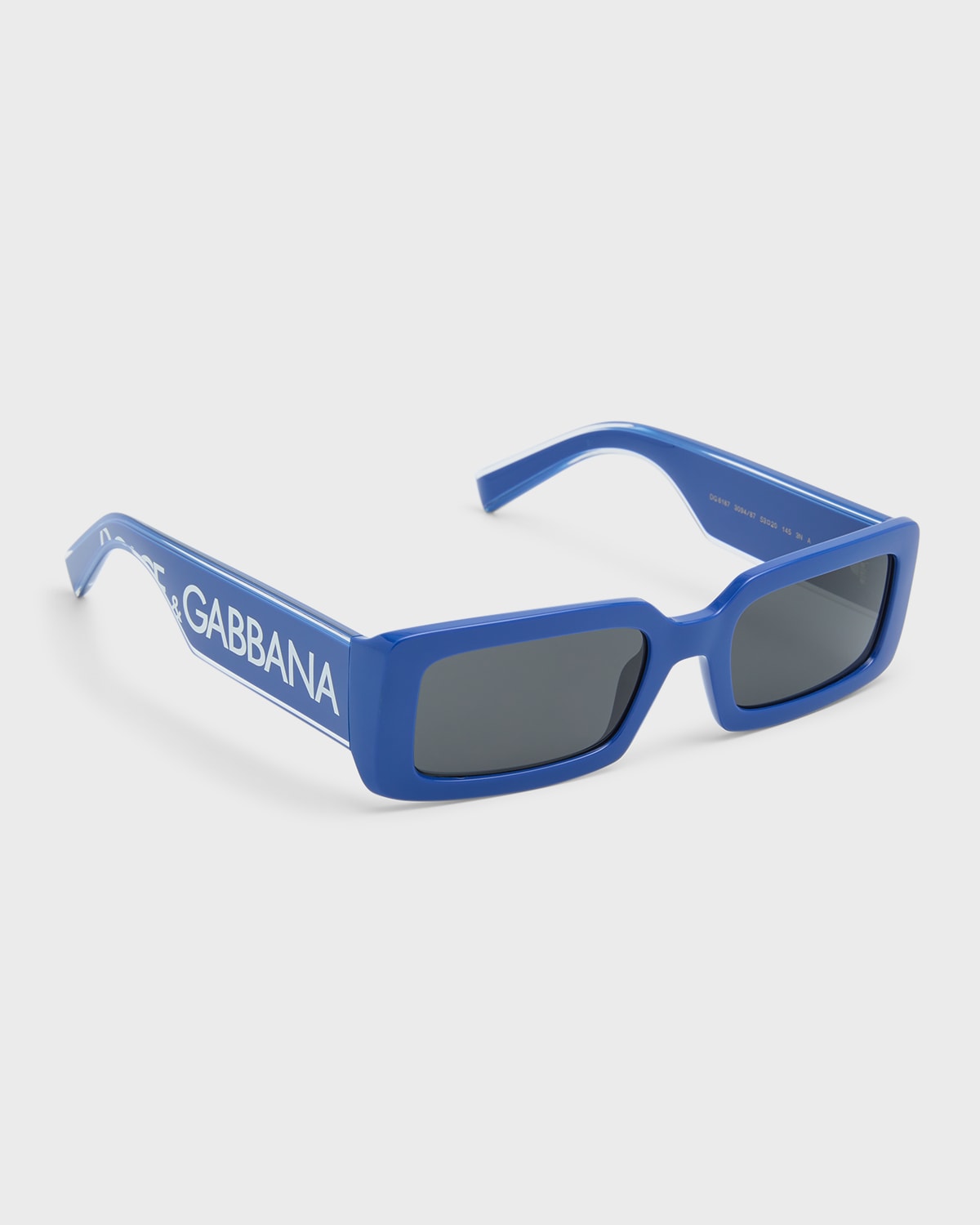 Dolce&Gabbana Graphic Logo Plastic Rectangle Sunglasses
