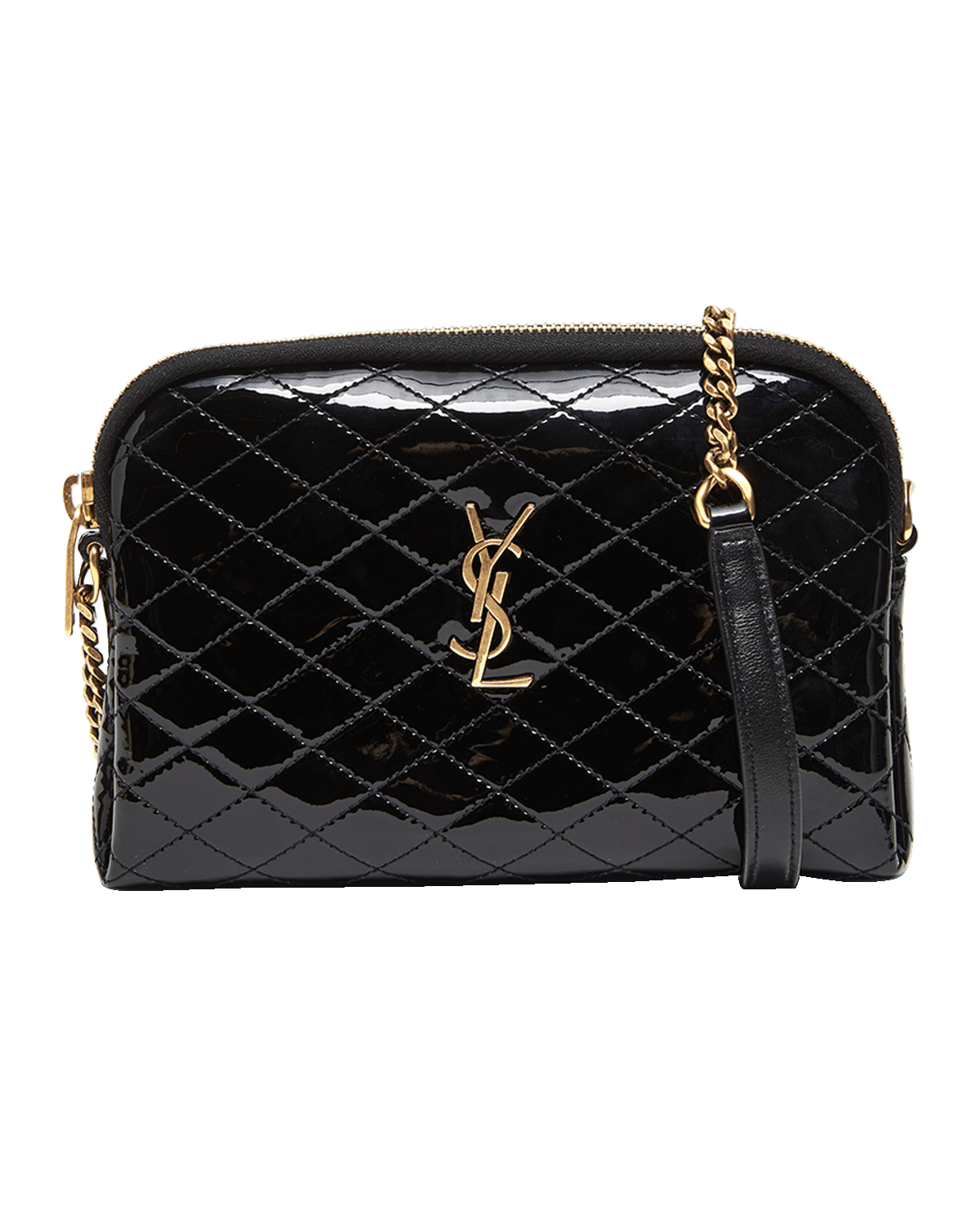 Saint Laurent Gaby YSL Mini Crossbody Bag in Quilted Patent Leather