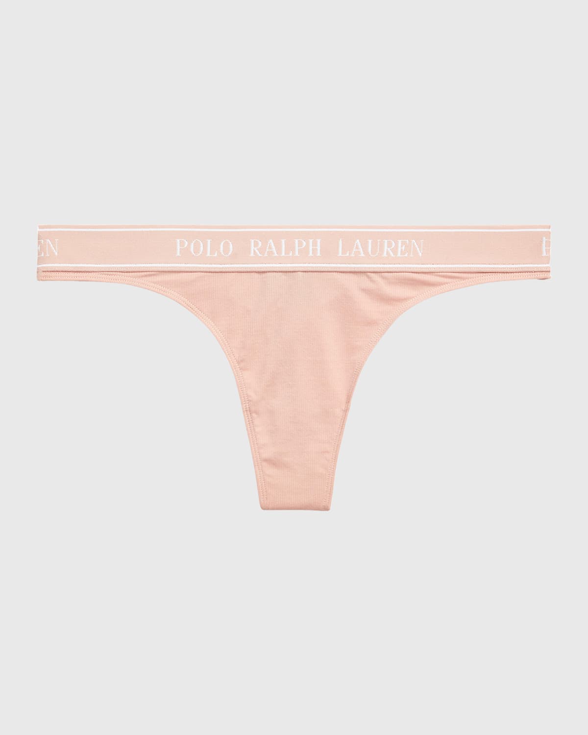Polo Ralph Lauren Ribbed Mid-Rise Logo Thong