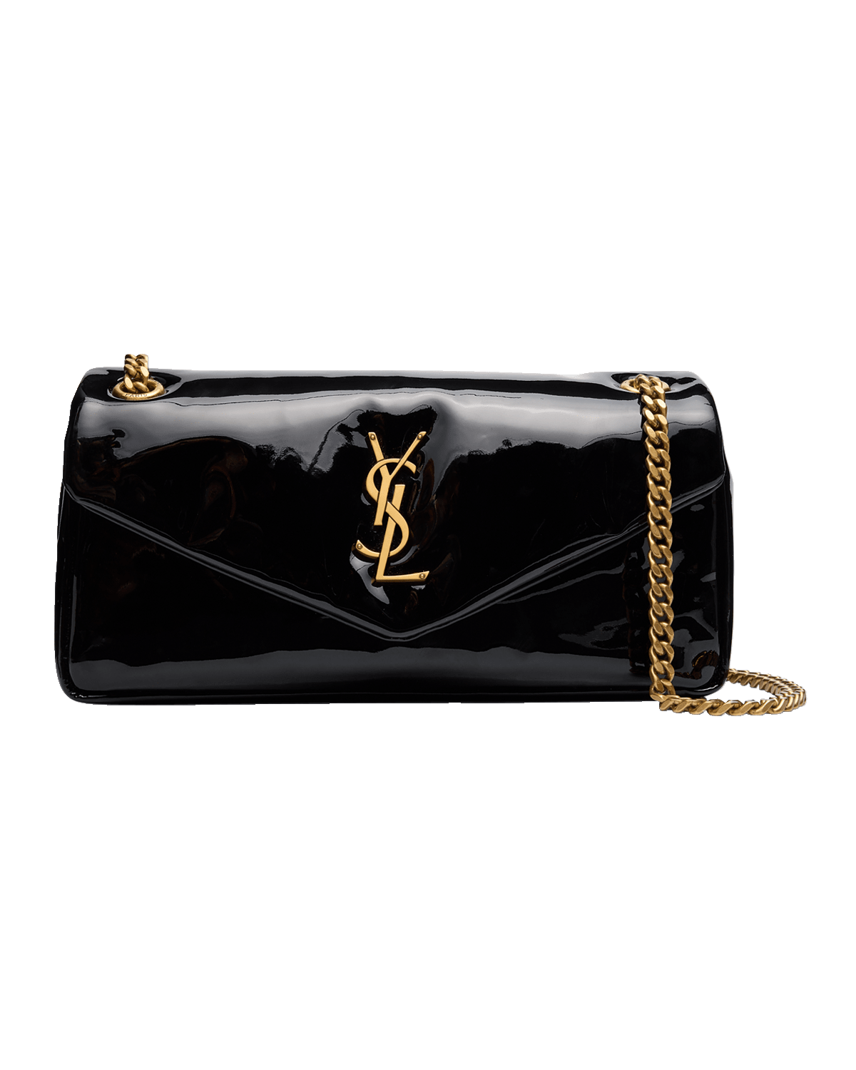 Saint Laurent Claypso Small YSL Shoulder Bag in Patent Leather