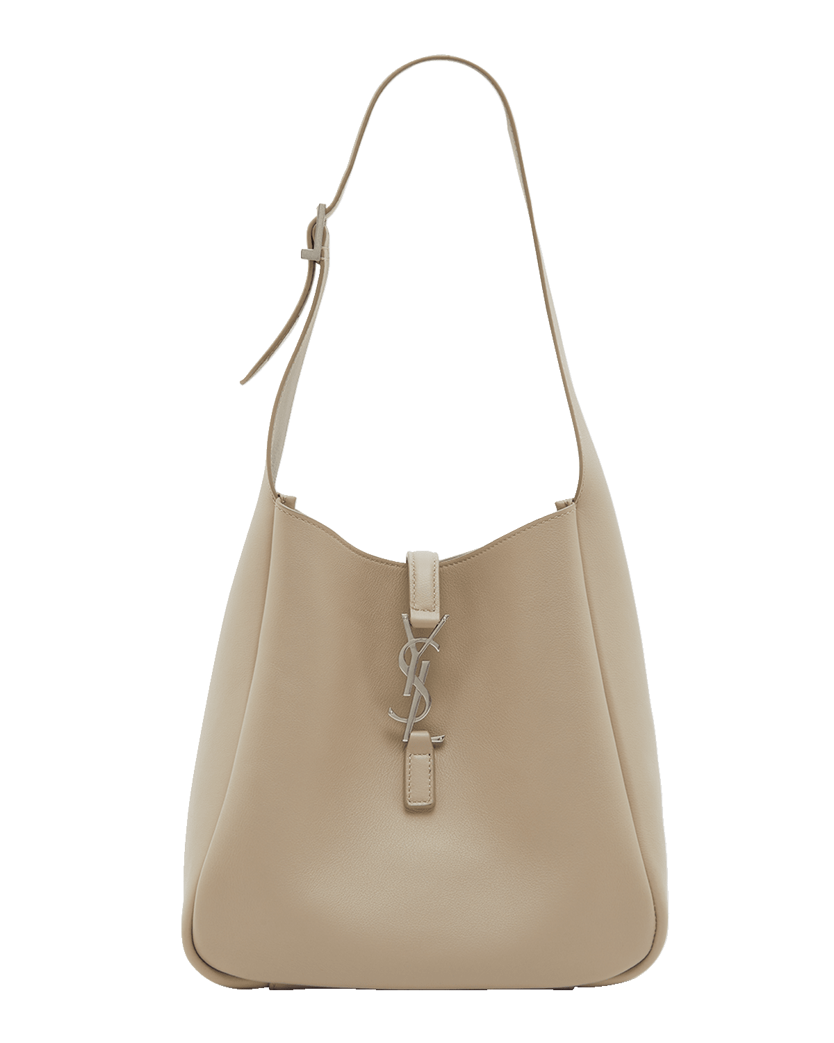 Saint Laurent Le 5 A 7 Small YSL Hobo Bag in Smooth Supple Leather
