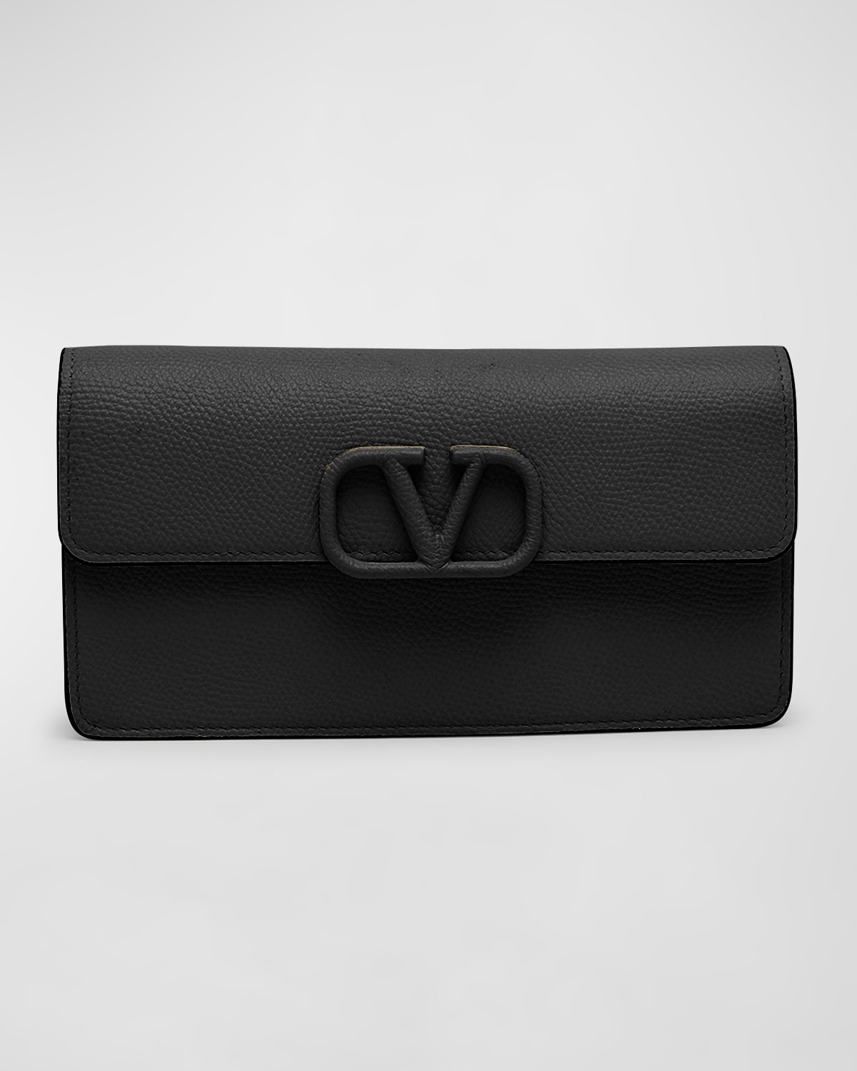 Valentino Garavani VLOGO Flap Leather Wallet on Chain