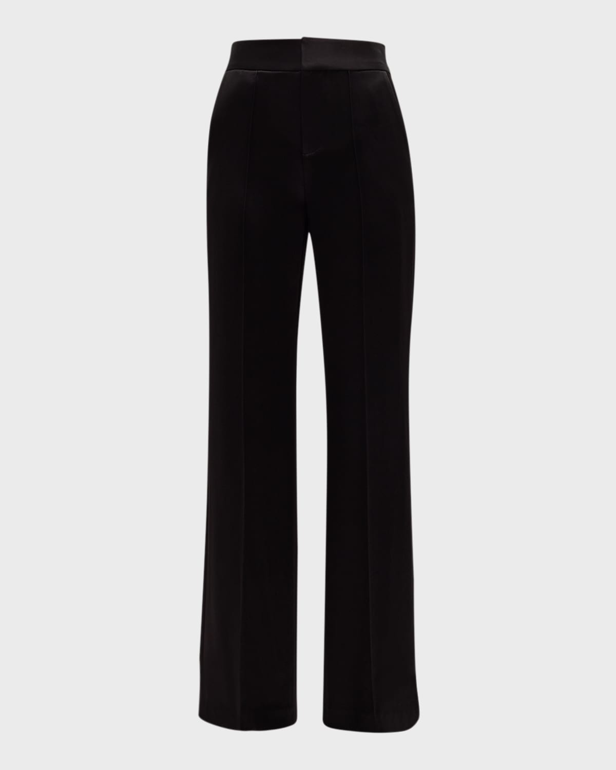 Alice + Olivia Dylan High-Rise Wide-Leg Satin Pants