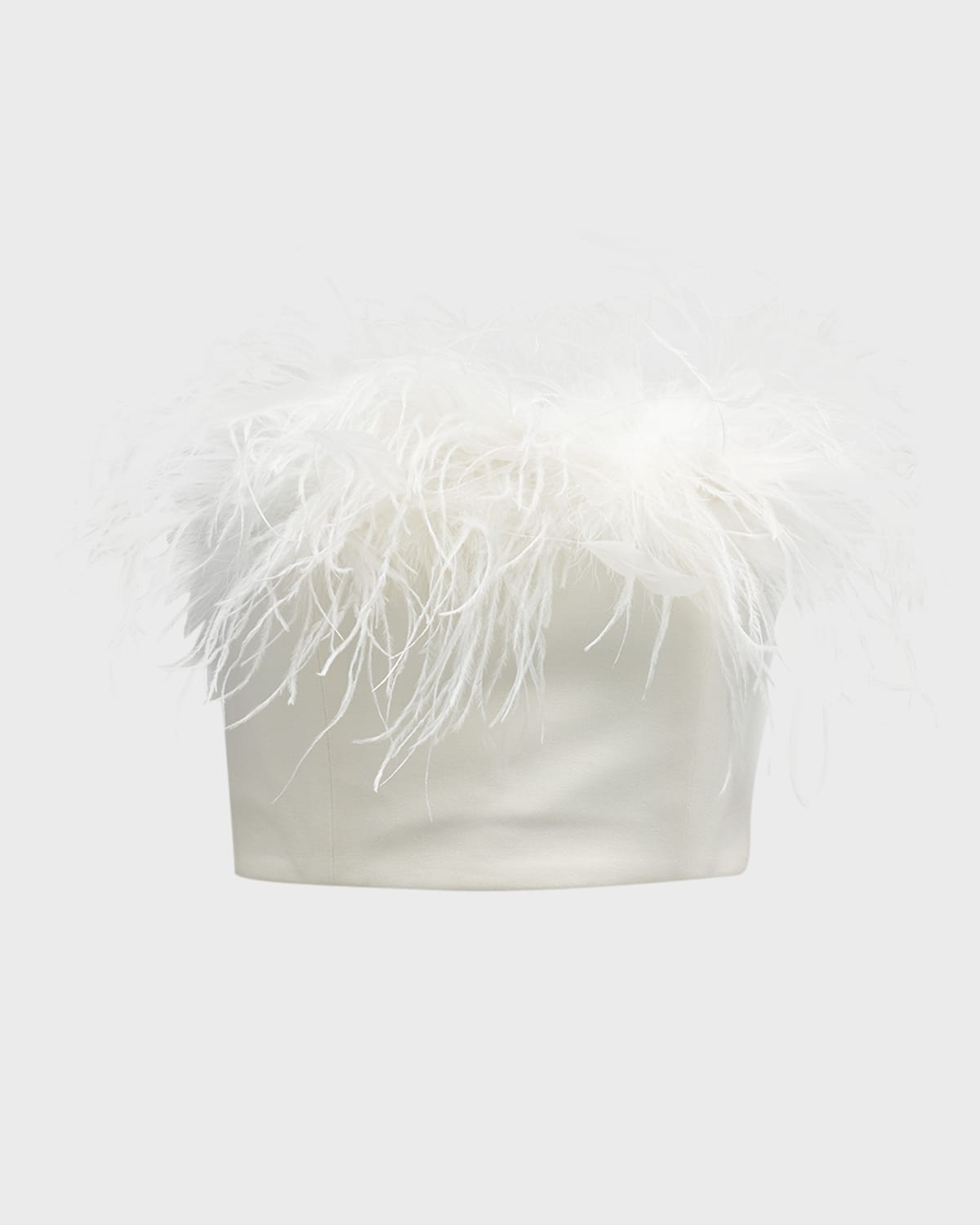 Alice + Olivia Ceresi Feather-Trim Strapless Top