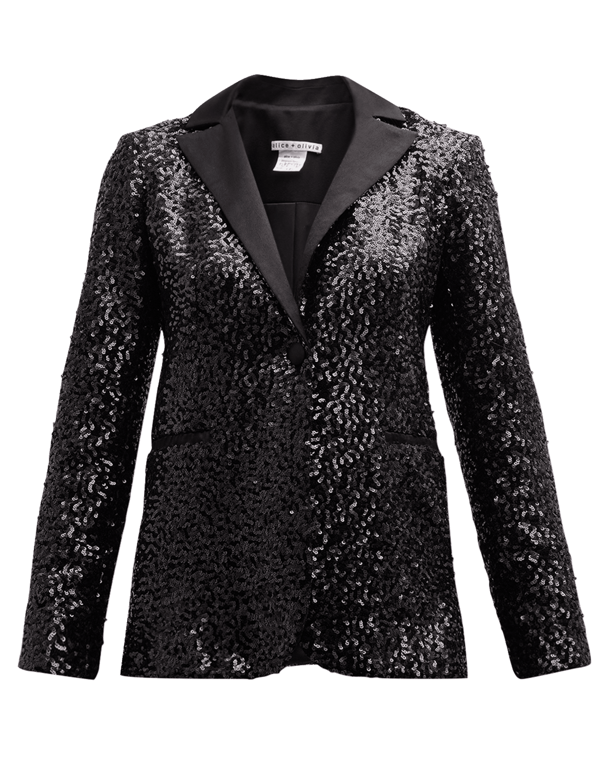 Alice + Olivia Breann Sequined Fitted Blazer