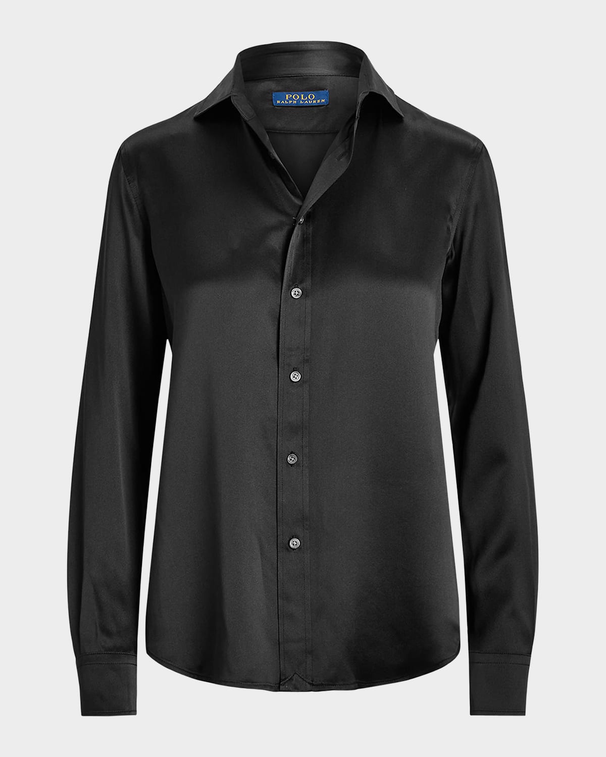 Polo Ralph Lauren Classic Fit Silk Shirt, Black