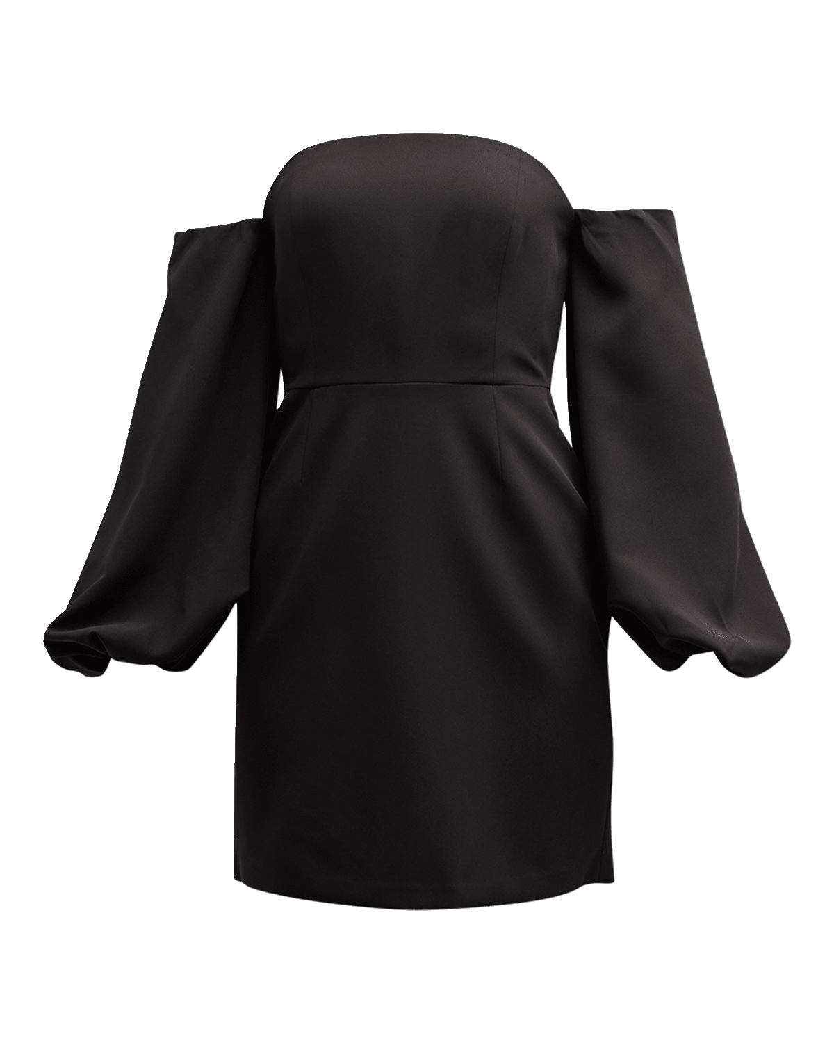 Milly Off-Shoulder Blouson-Sleeve Mini Dress