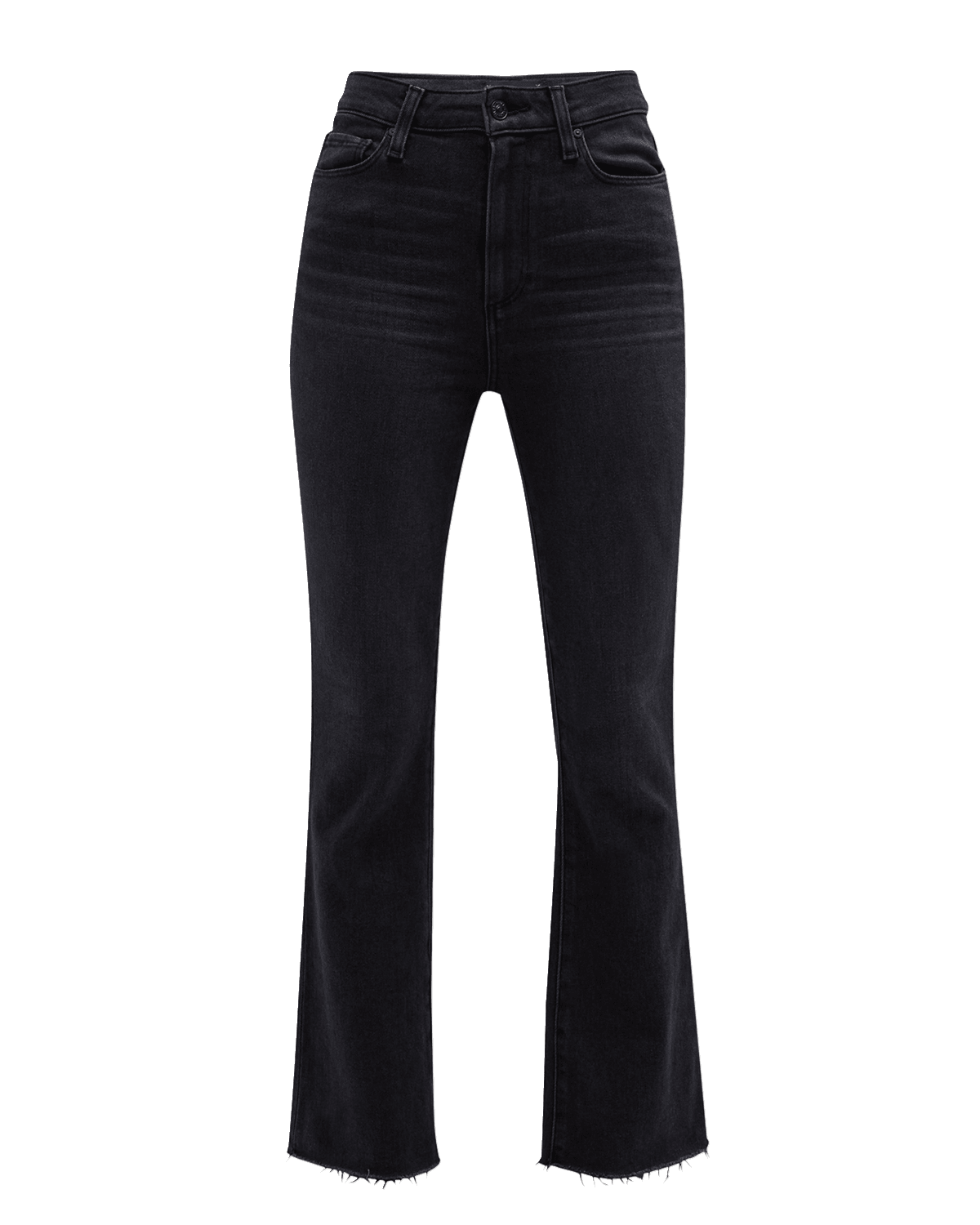 PAIGE Claudine Ankle Flare Raw Hem Jeans
