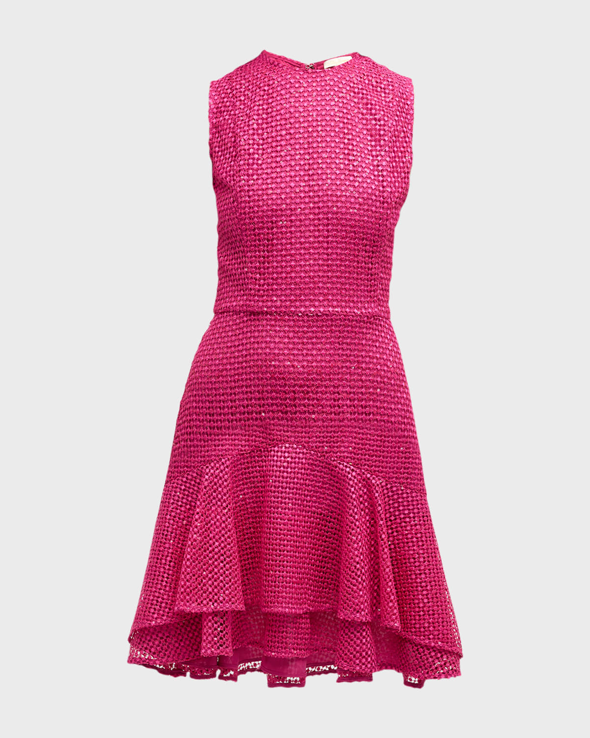 Shoshanna Sophia Sleeveless Sequin Net Ruffle Mini Dress