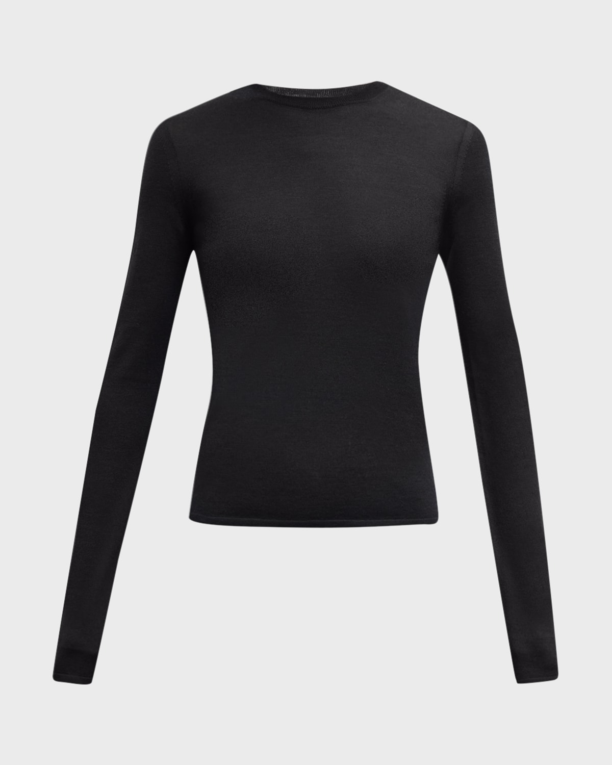 Saint Laurent Long-Sleeve Crewneck Undershirt Sweater