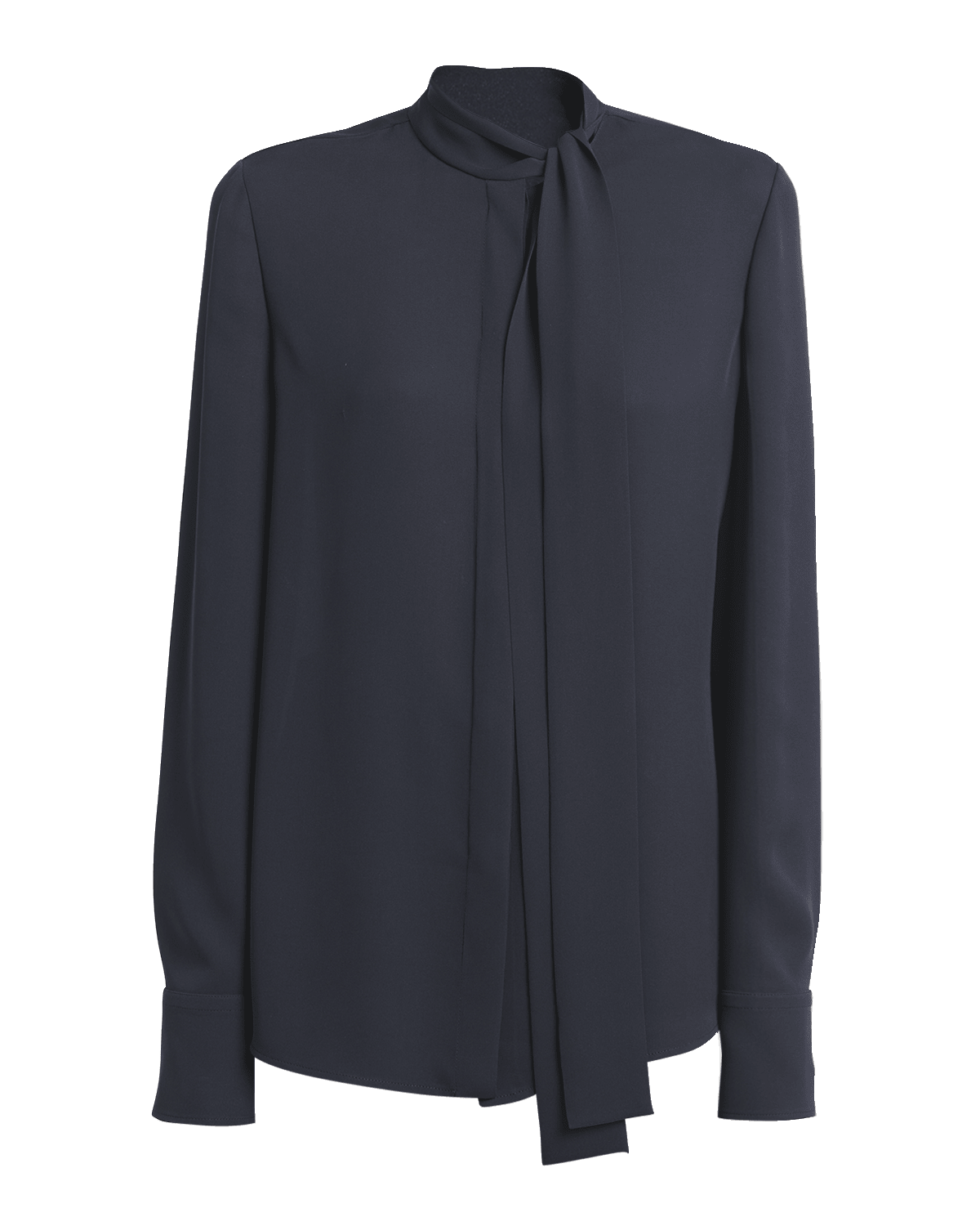 Valentino Garavani Scarf-Neck Long-Sleeve Silk Blouse