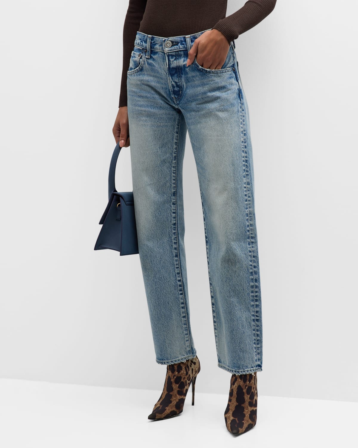 MOUSSY VINTAGE Joelton Straight Low-Rise Jeans