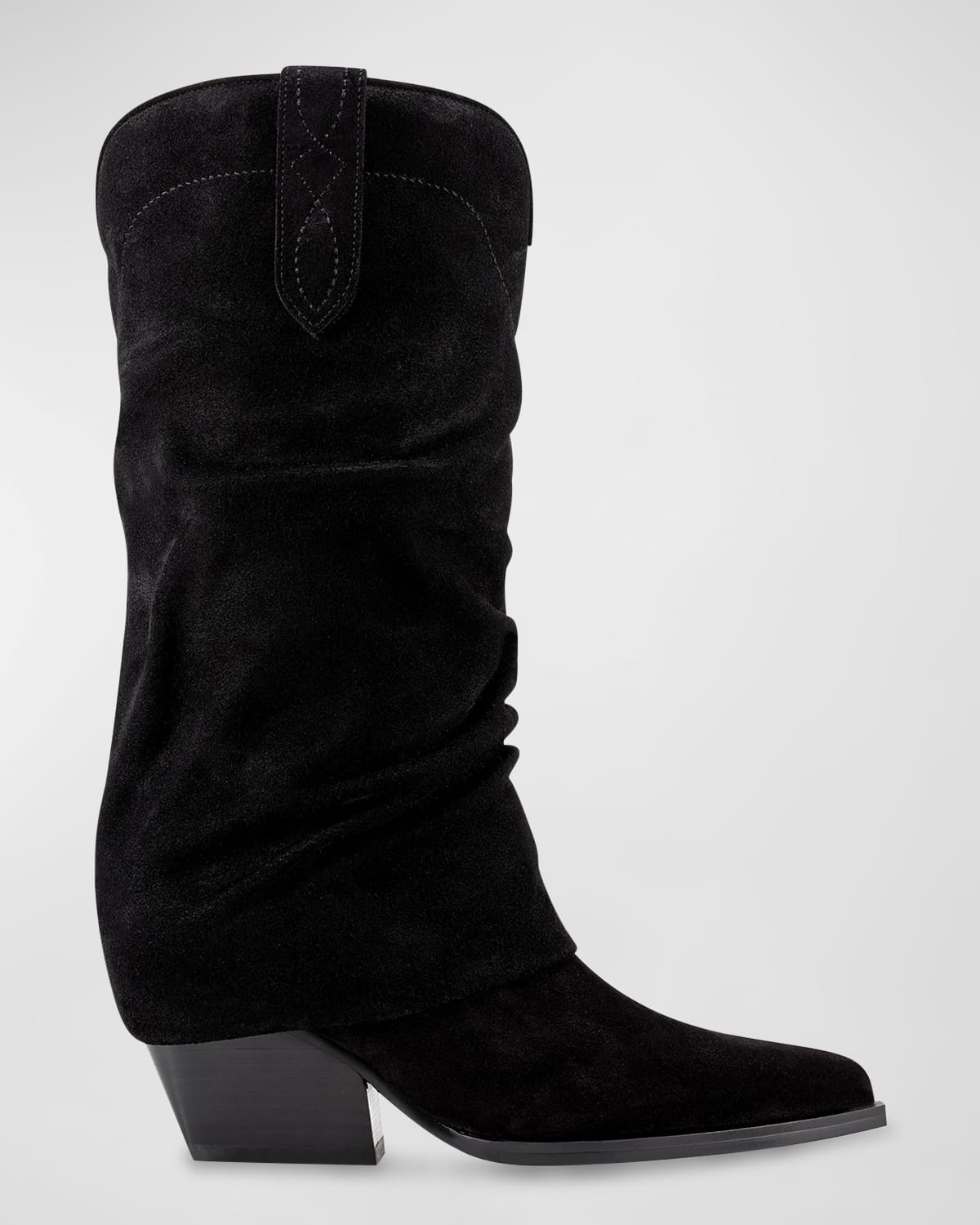 Marc Fisher LTD Calysta Slouchy Suede Western Boots