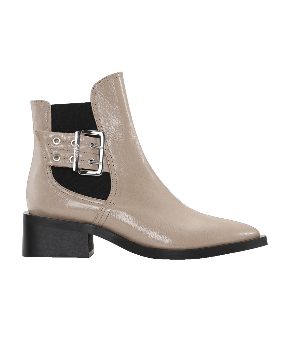 Ganni Recycled Buckle Chelsea Moto Booties