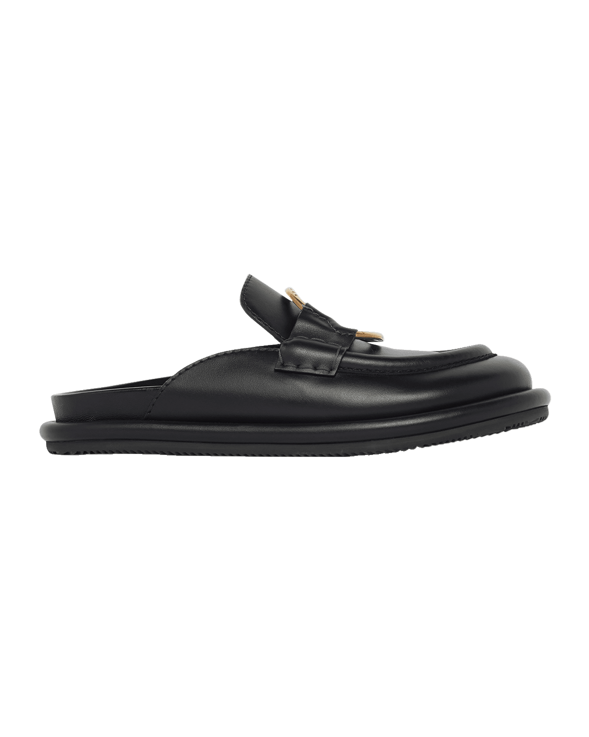 Moncler Bell Leather Ring Loafer Mules