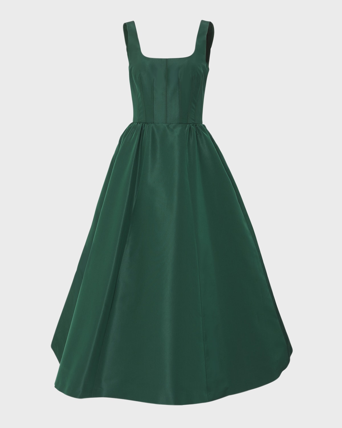 Carolina Herrera Fit-and-Flare Corset Midi Dress