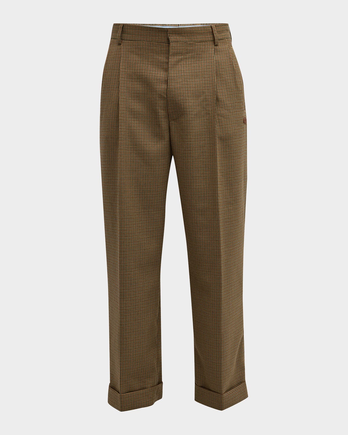 Lacoste x le FLEUR Men's Pleated Houndstooth Trousers