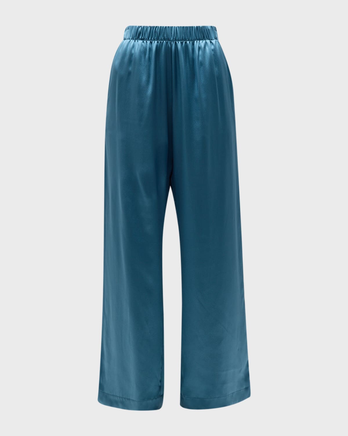 Sablyn Mid-Rise Wide-Leg Silk Pants