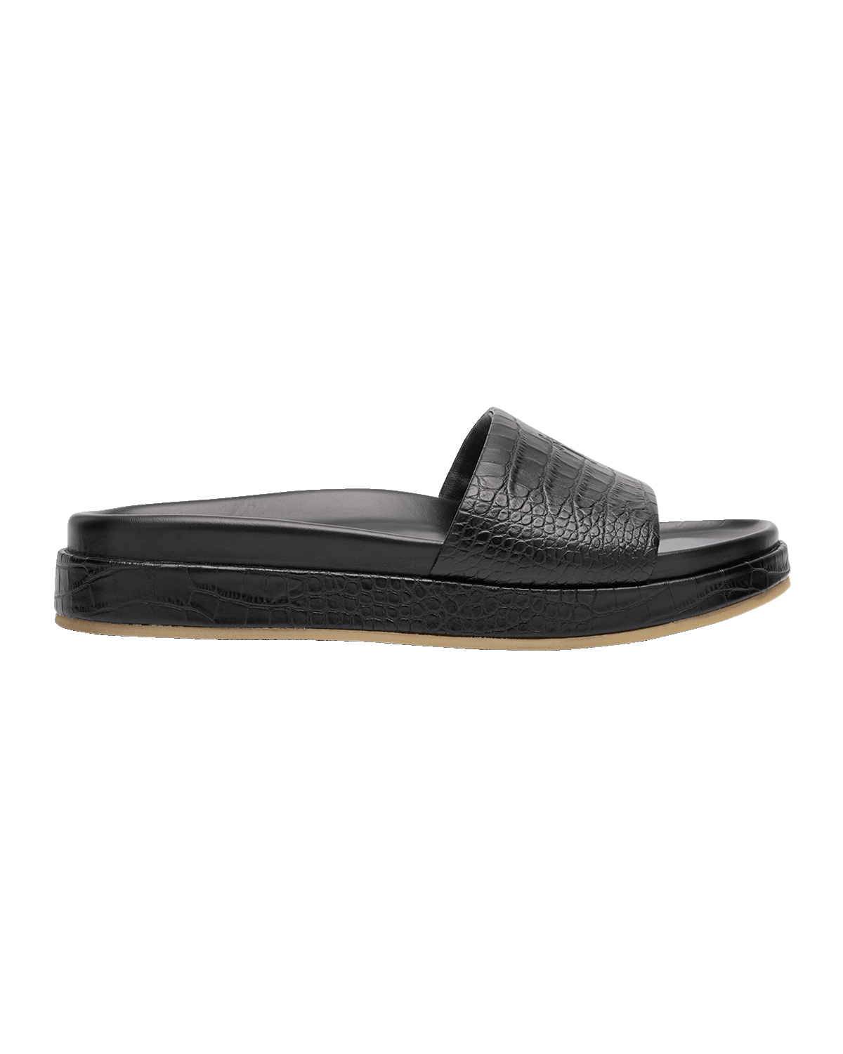 Giuseppe Zanotti Men's Gz-indi Brazileiro Croc-Effect Leather Slide Sandals