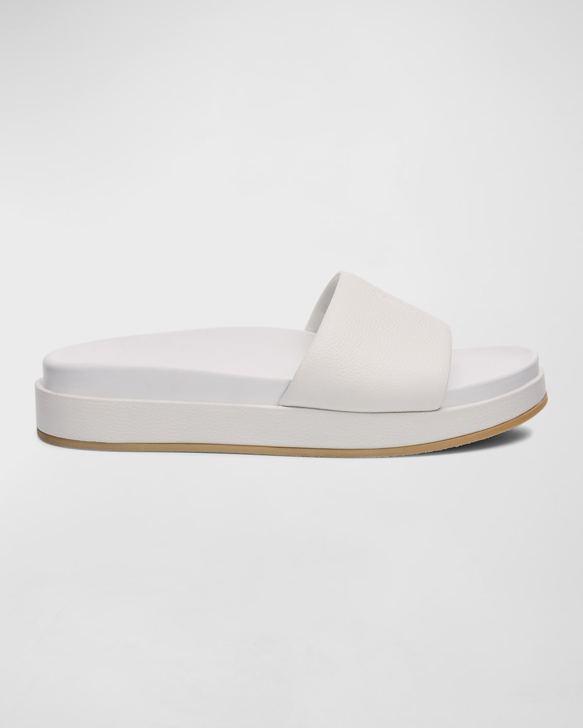 Giuseppe Zanotti Men's Grained Leather Slide Sandals