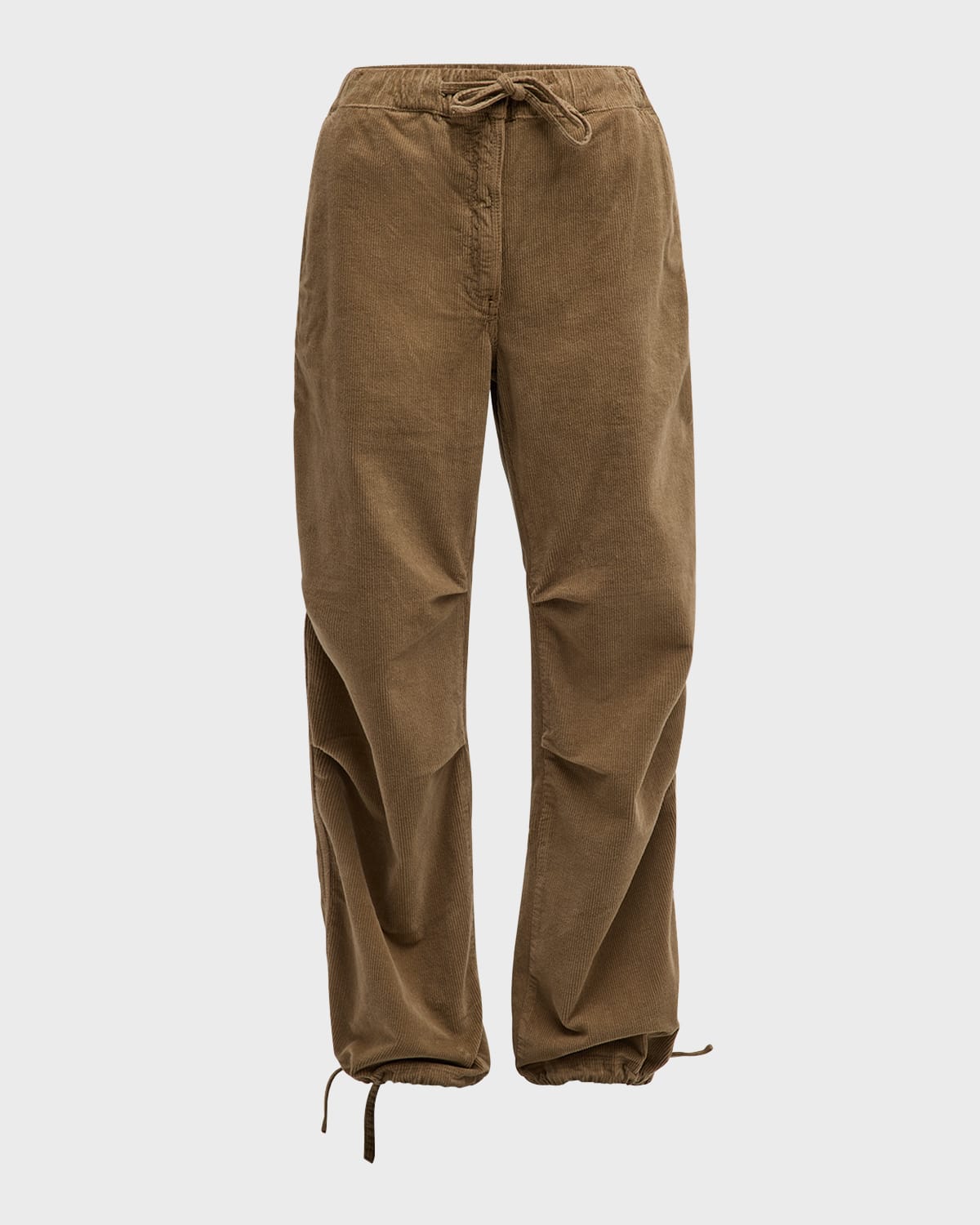 Ganni Drawstring Washed Corduroy Pants