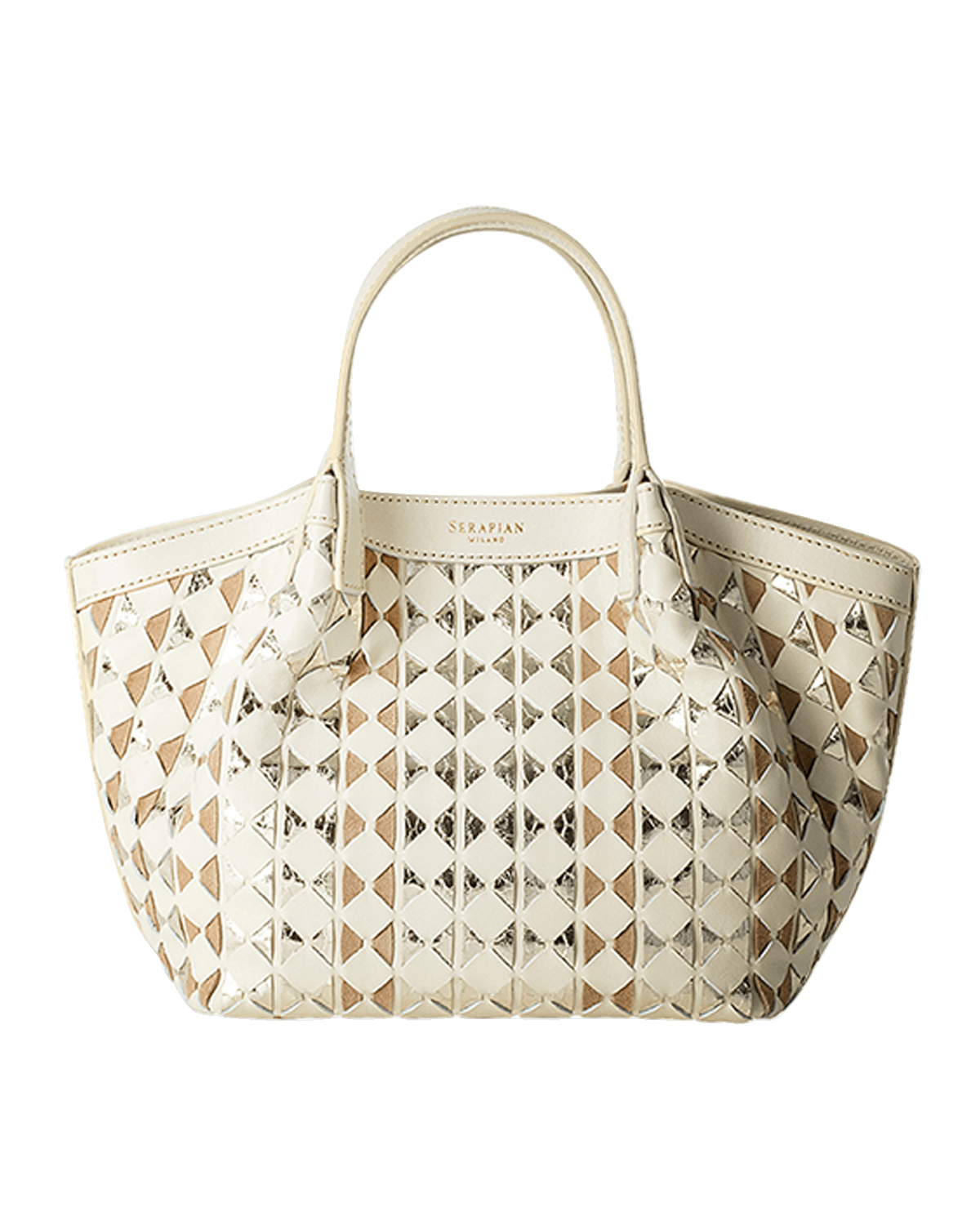 Serapian Secret Mini Mosaic Snakeskin Tote Bag