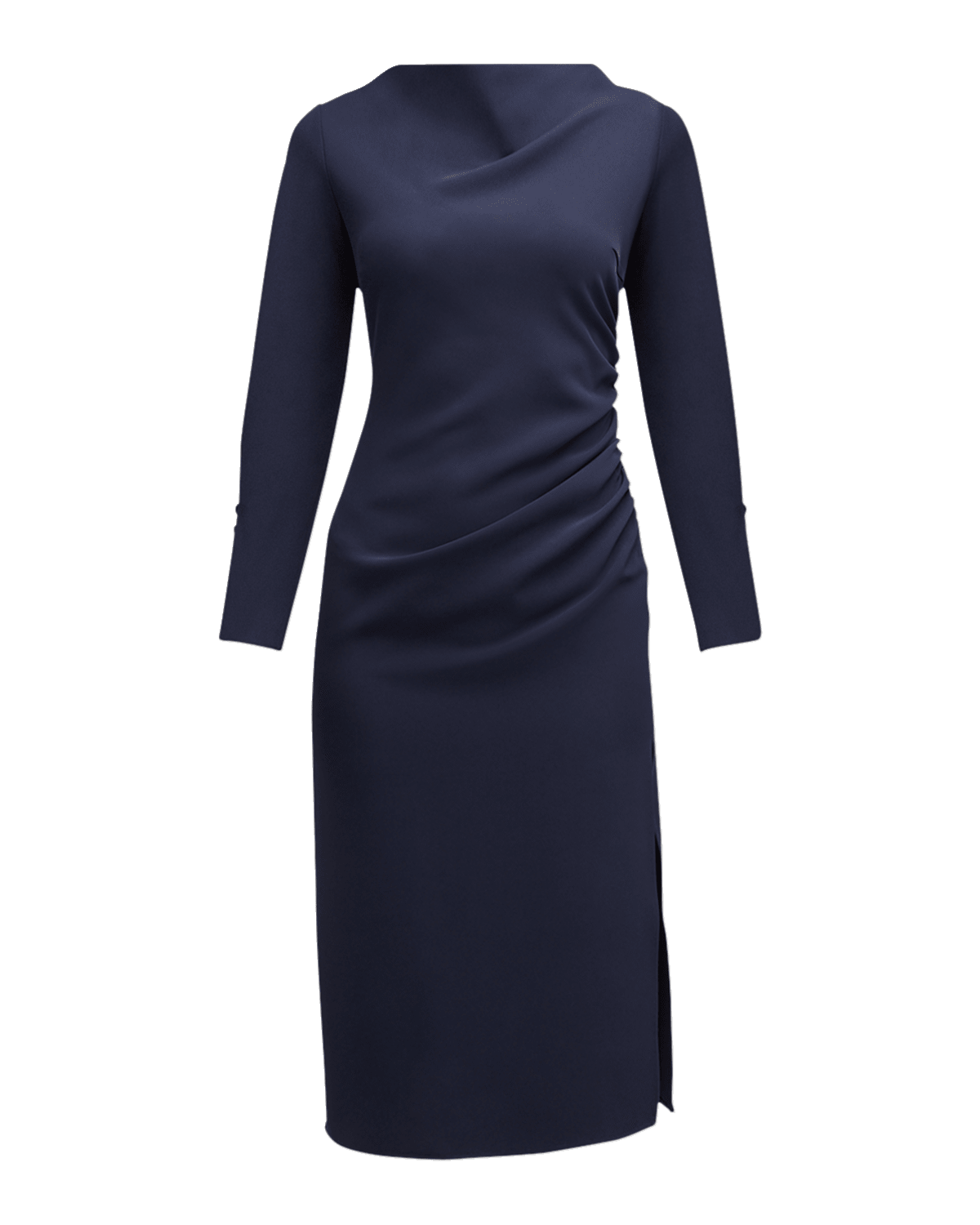 Marella Luchino Cowl-Neck Crepe Midi Dress